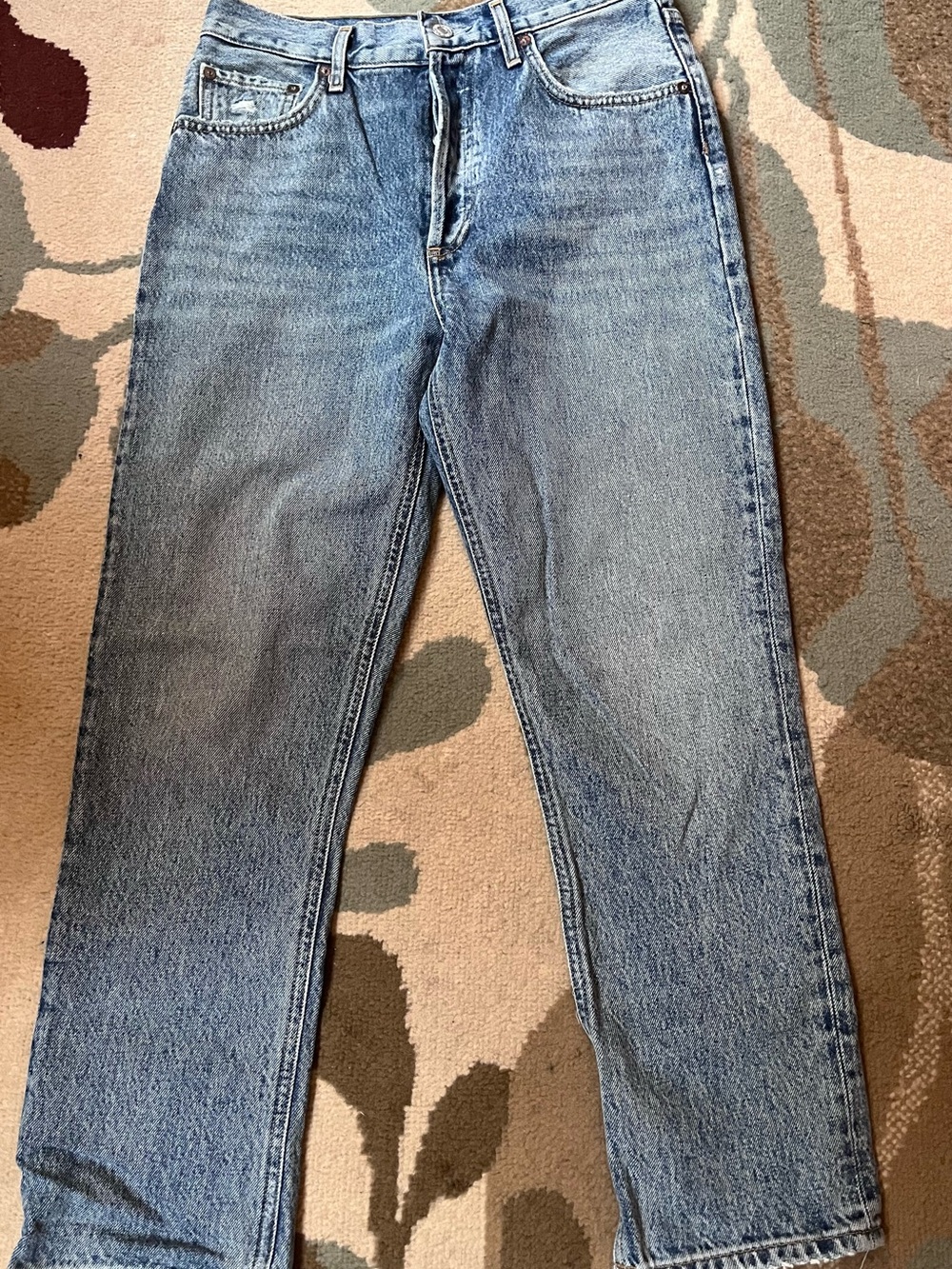 EUC! Agolde Riley High-Rise Crop Jeans in Frequency, 27